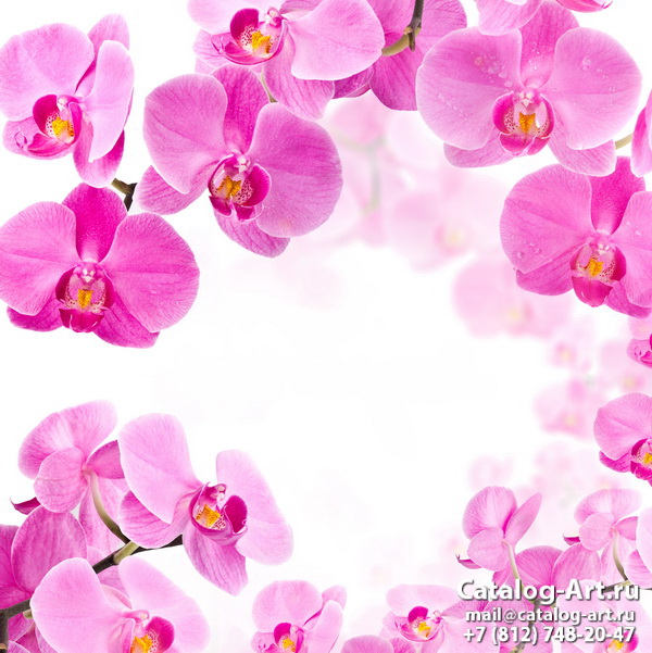 Натяжные потолки с фотопечатью - Розовые орхидеи 85